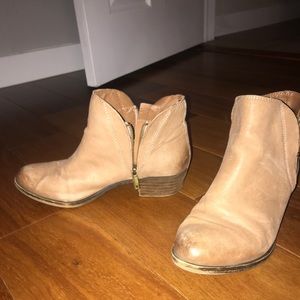 Tan boots from Lucky Brand